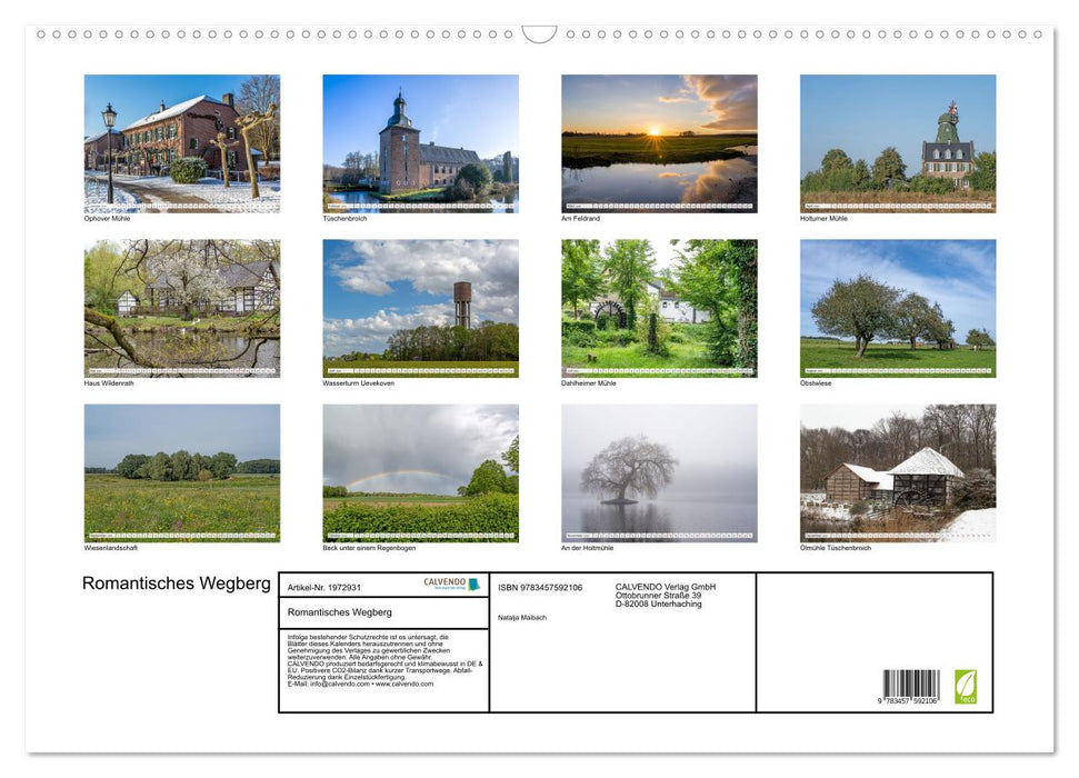 Romantisches Wegberg (CALVENDO Wandkalender 2026)