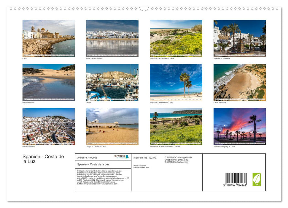 Spanien - Costa de la Luz (CALVENDO Premium Wandkalender 2026)
