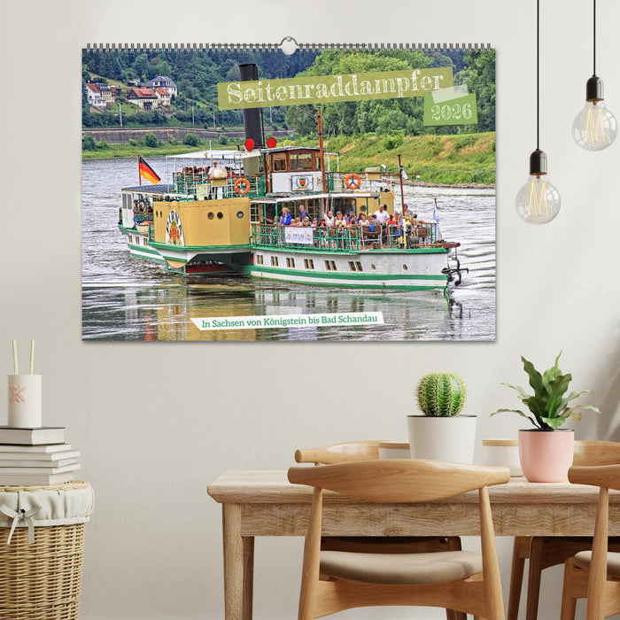 Seitenraddampfer – In Sachsen von Königstein bis Bad Schandau (CALVENDO Wandkalender 2026)