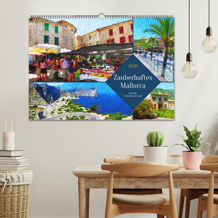 Zauberhaftes Mallorca - Gemalte Eindrücke der Insel (CALVENDO Wandkalender 2026)