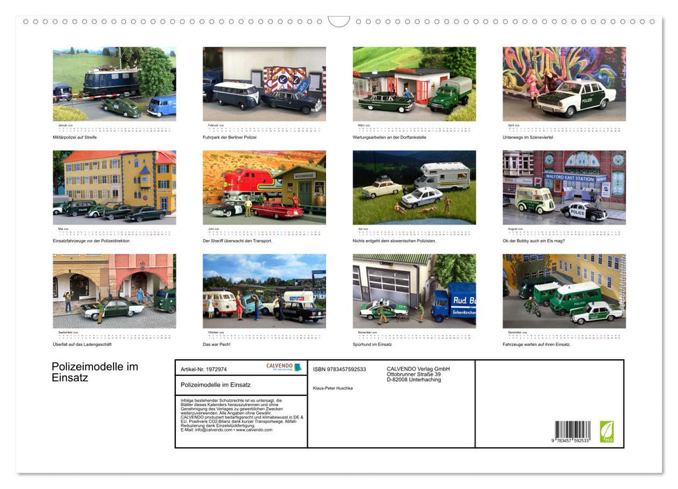 Polizeimodelle im Einsatz (CALVENDO Wandkalender 2026)
