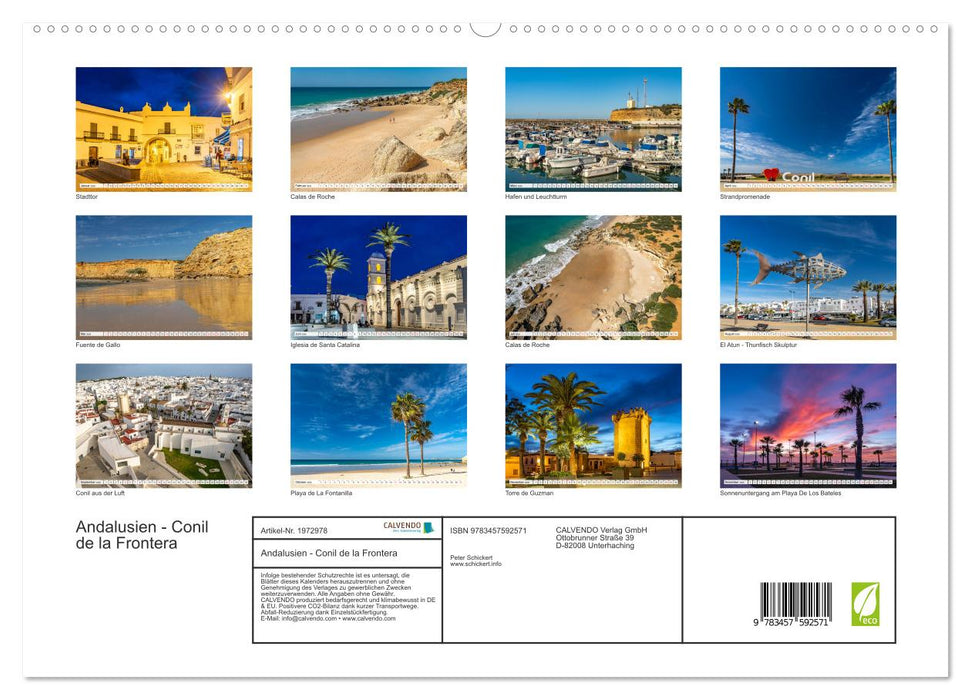 Andalusien - Conil de la Frontera (CALVENDO Premium Wandkalender 2026)