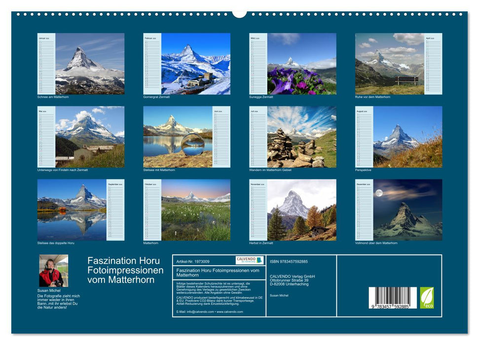 Faszination Horu Fotoimpressionen vom Matterhorn (CALVENDO Premium Wandkalender 2026)
