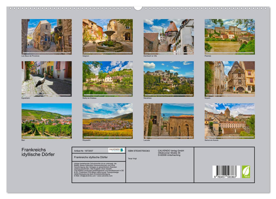Frankreichs idyllische Dörfer (CALVENDO Premium Wandkalender 2026)