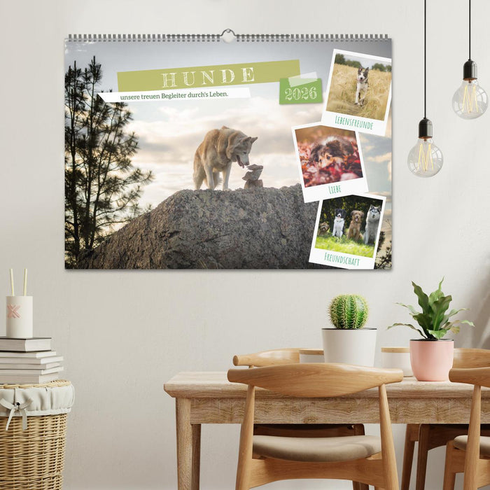 Hunde, unsere treuen Begleiter durch's Leben. (CALVENDO Wandkalender 2026)