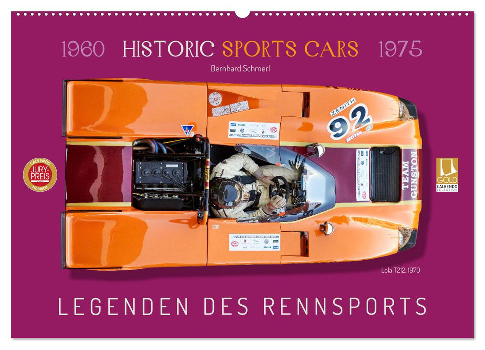 Legenden des Rennsports Historic Sports Cars 1960-1975 (CALVENDO Wandkalender 2026)