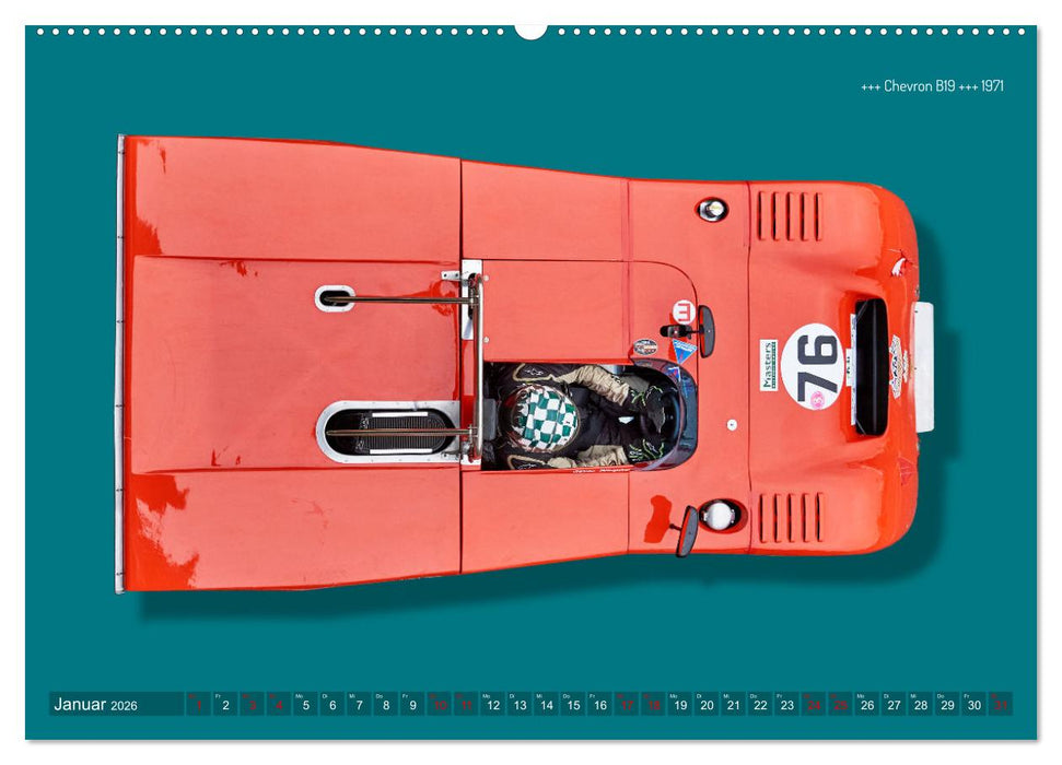 Legenden des Rennsports Historic Sports Cars 1960-1975 (CALVENDO Wandkalender 2026)