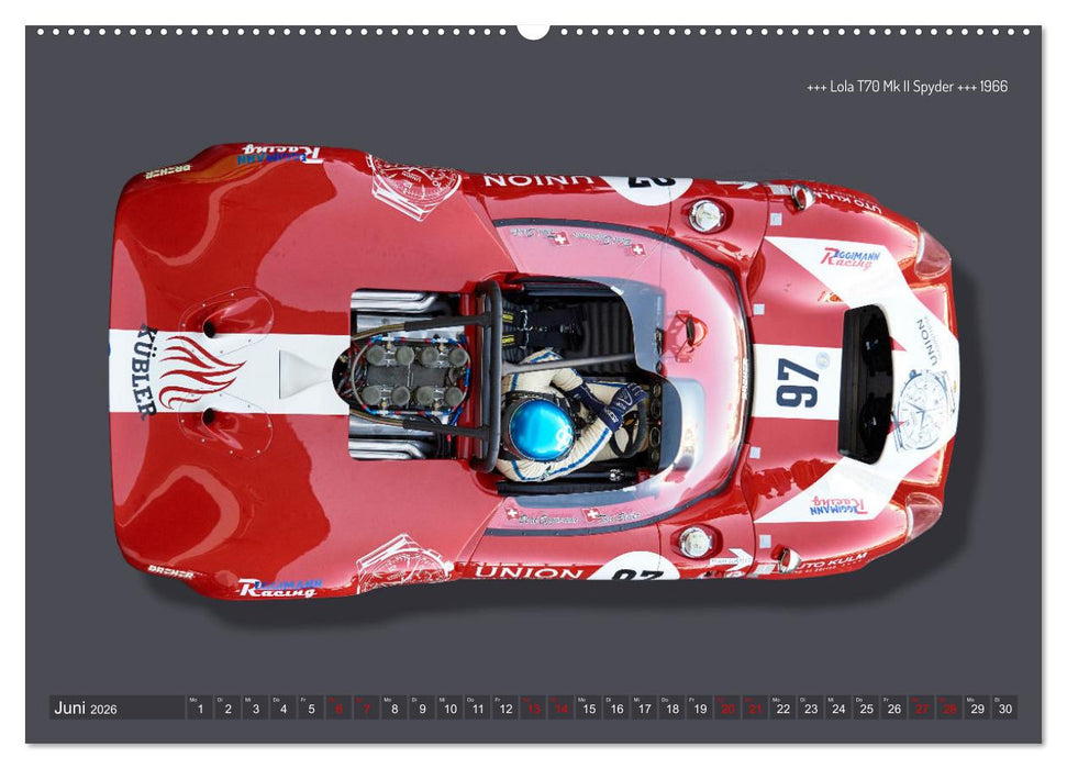 Legenden des Rennsports Historic Sports Cars 1960-1975 (CALVENDO Wandkalender 2026)