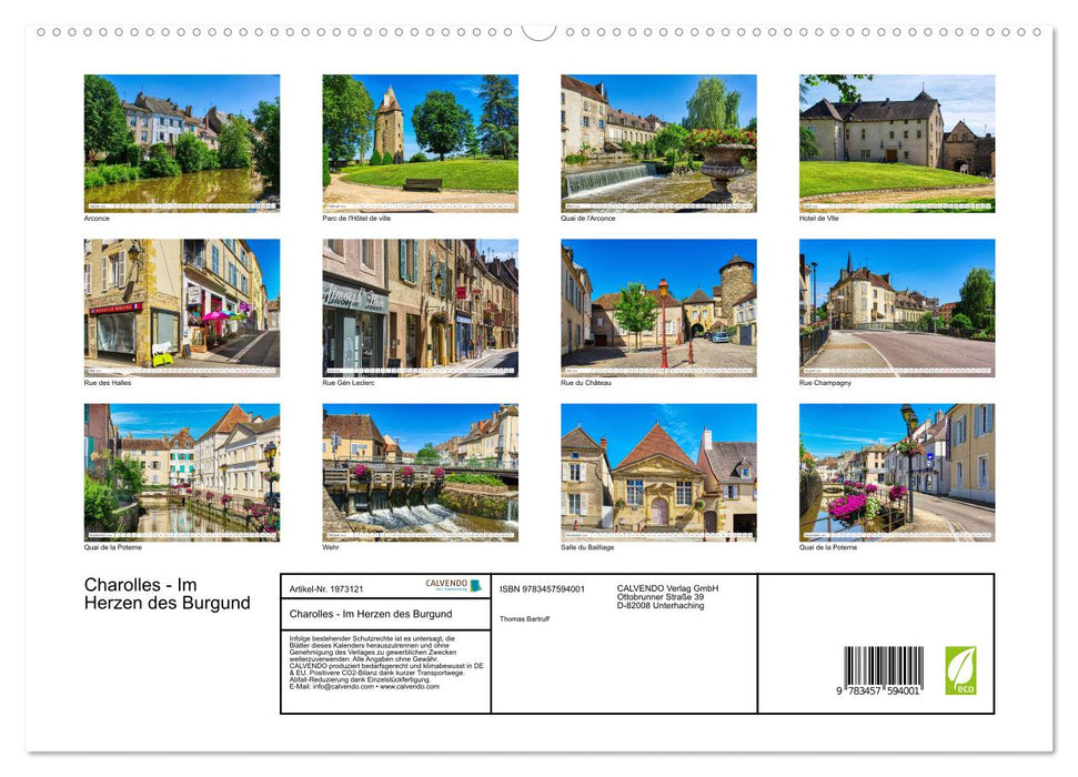 Charolles - Im Herzen des Burgund (CALVENDO Premium Wandkalender 2026)