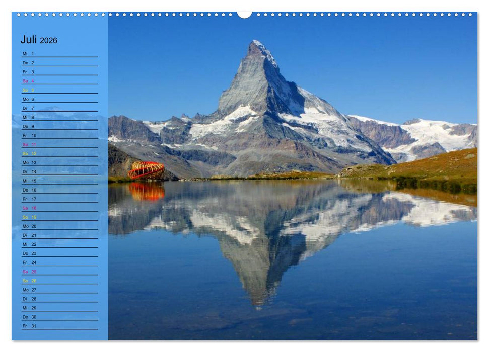 SeenSucht Entdecke Seen in der Schweiz Planer (CALVENDO Premium Wandkalender 2026)