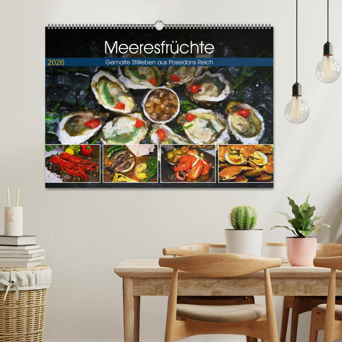 Meeresfrüchte - Gemalte Stillleben aus Poseidons Reich (CALVENDO Wandkalender 2026)