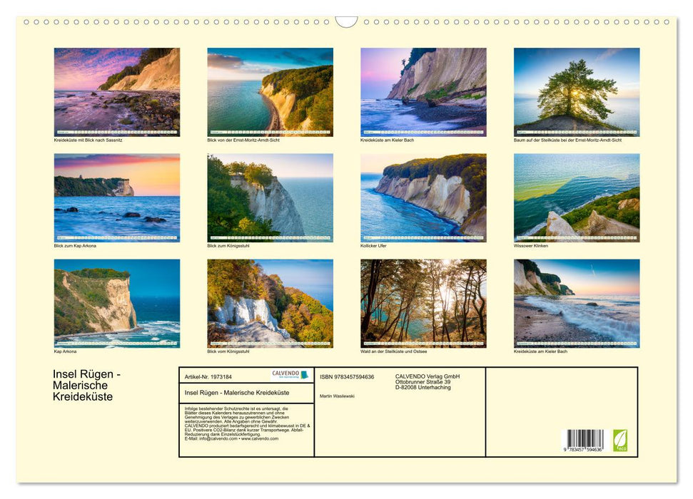 Insel Rügen - Malerische Kreideküste (CALVENDO Wandkalender 2026)