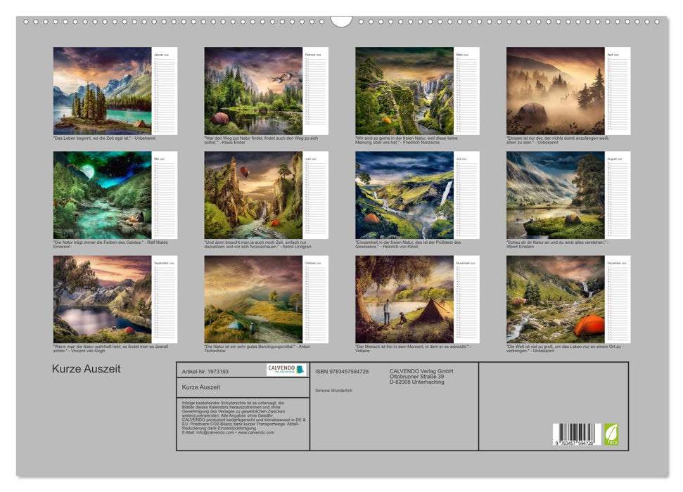 Kurze Auszeit (CALVENDO Wandkalender 2026)