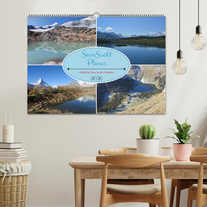 SeenSucht Entdecke Seen in der Schweiz Planer (CALVENDO Wandkalender 2026)