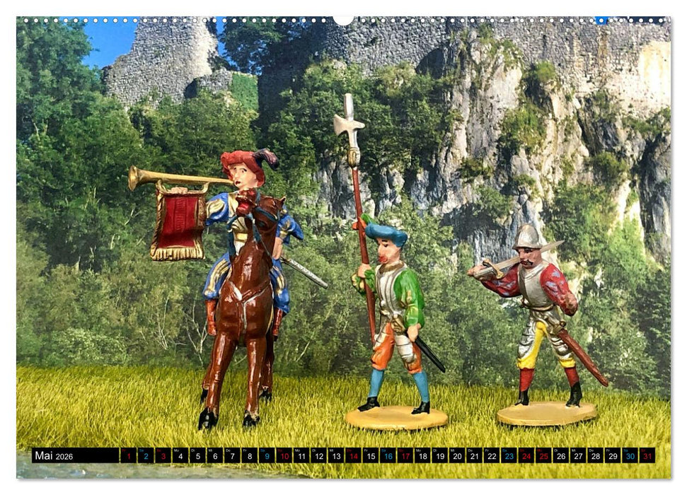 Landsknechte und Ritter im Modell (CALVENDO Wandkalender 2026)