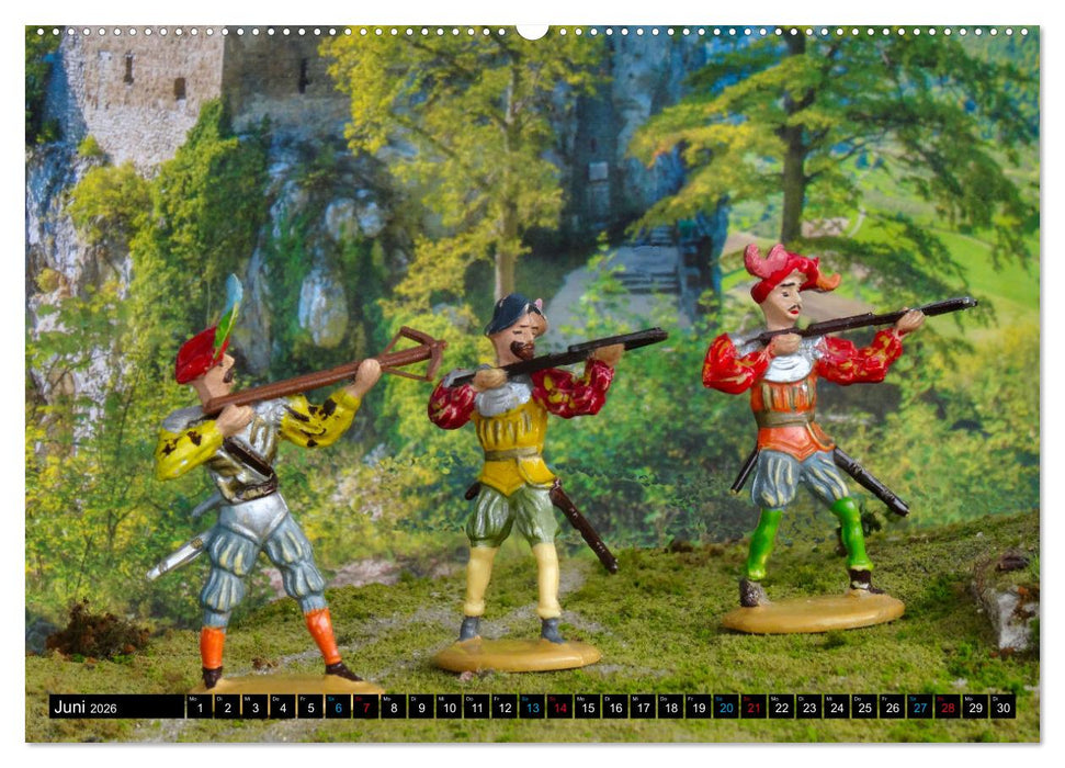 Landsknechte und Ritter im Modell (CALVENDO Wandkalender 2026)