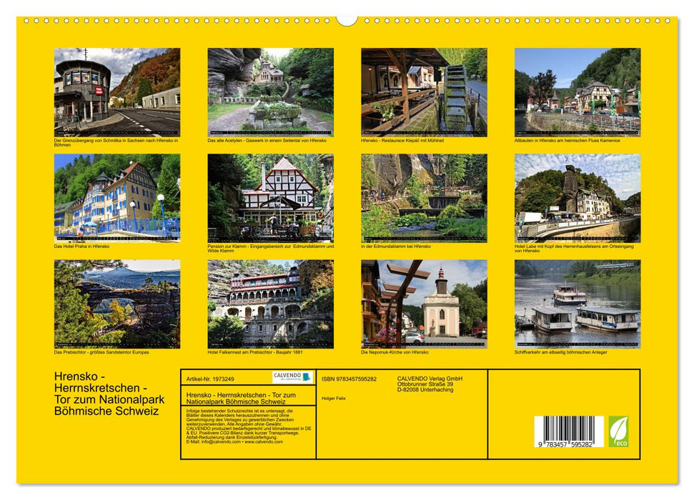 Hrensko - Herrnskretschen - Tor zum Nationalpark Böhmische Schweiz (CALVENDO Premium Wandkalender 2026)