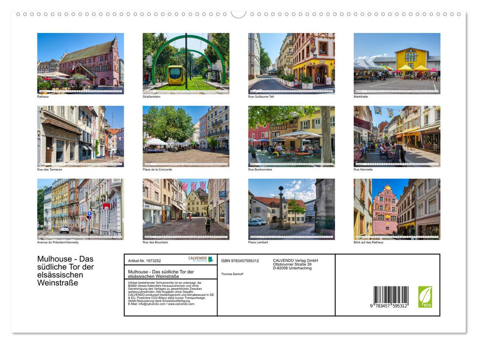 Mulhouse - Das südliche Tor der elsässischen Weinstraße (CALVENDO Premium Wandkalender 2026)