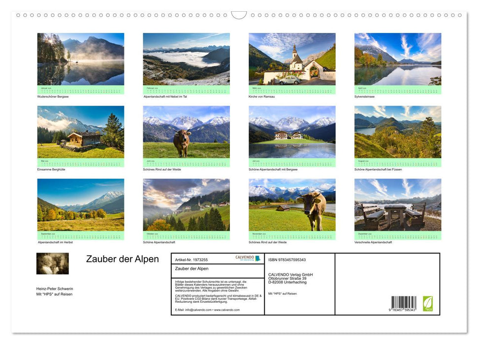 Zauber der Alpen (CALVENDO Wandkalender 2026)