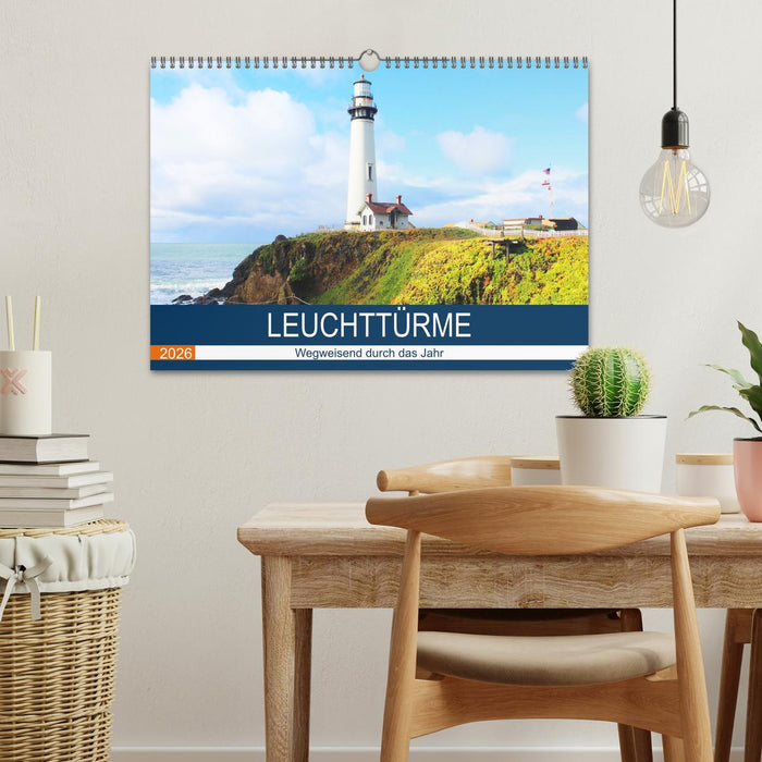 Leuchttürme - Wegweisend durch das Jahr (CALVENDO Wandkalender 2026)