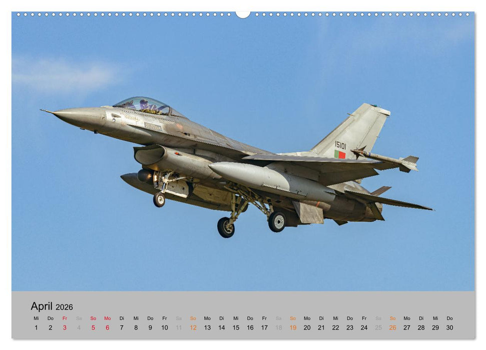 Kampfjet F-16 The Fighting Falcon (CALVENDO Premium Wandkalender 2026)