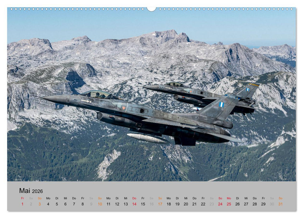 Kampfjet F-16 The Fighting Falcon (CALVENDO Premium Wandkalender 2026)