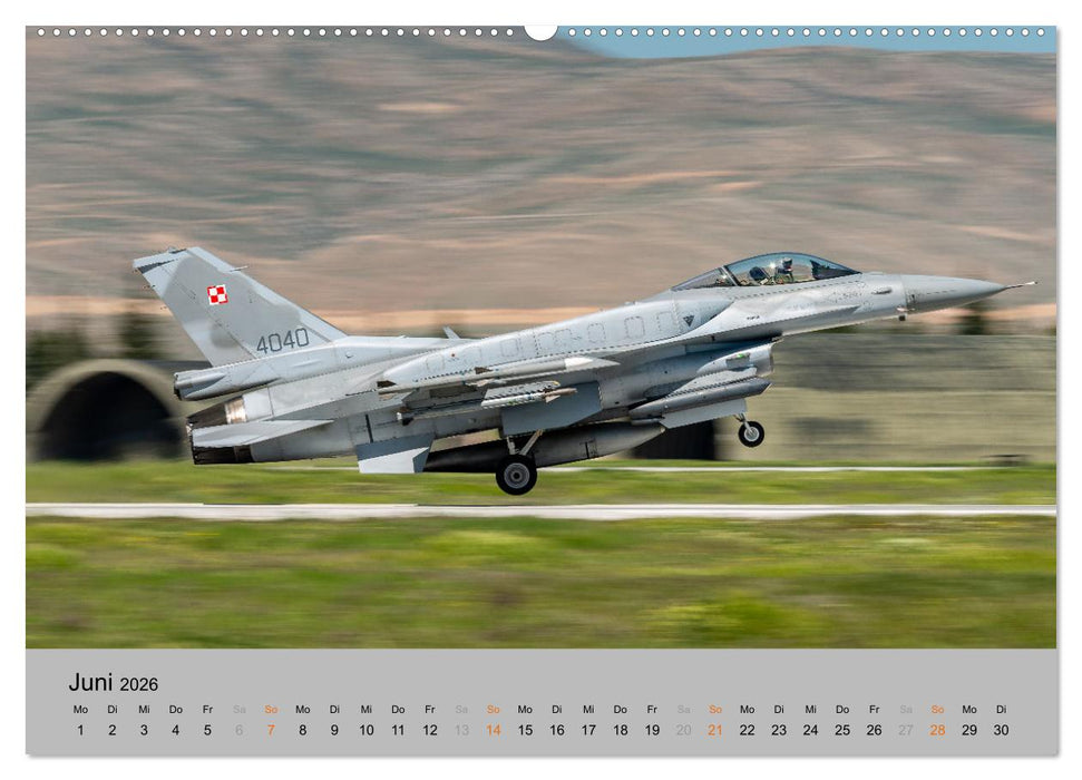 Kampfjet F-16 The Fighting Falcon (CALVENDO Premium Wandkalender 2026)