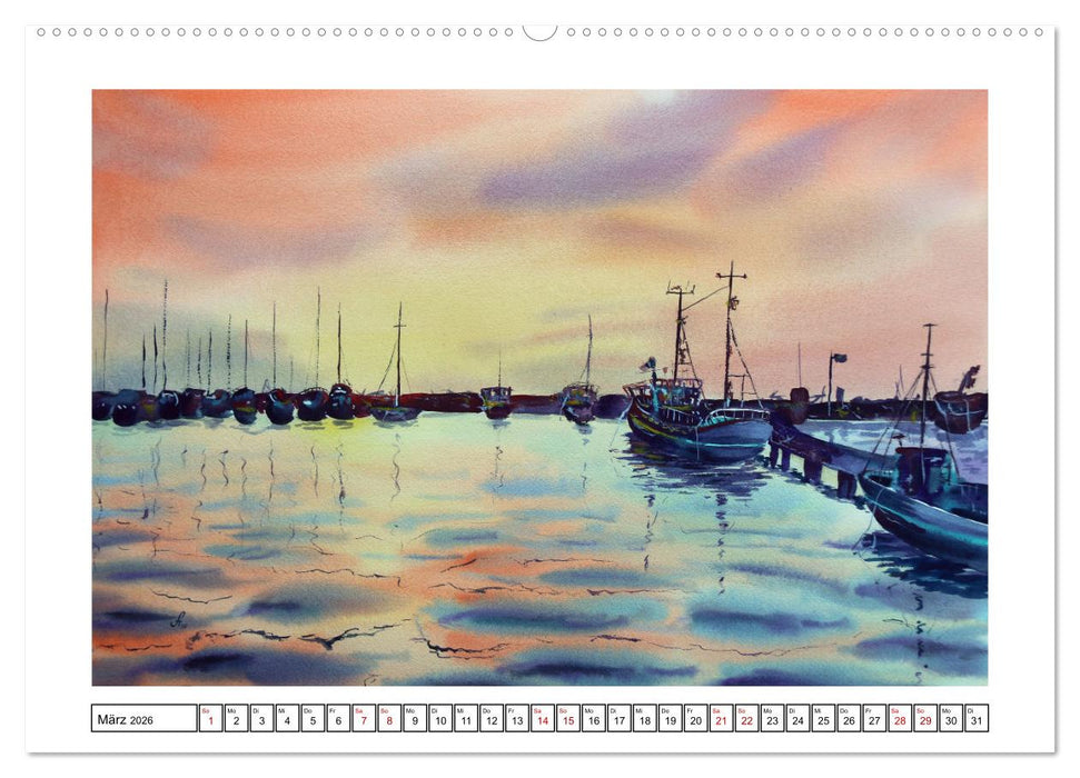 Norddeutschland in Aquarell (CALVENDO Wandkalender 2026)