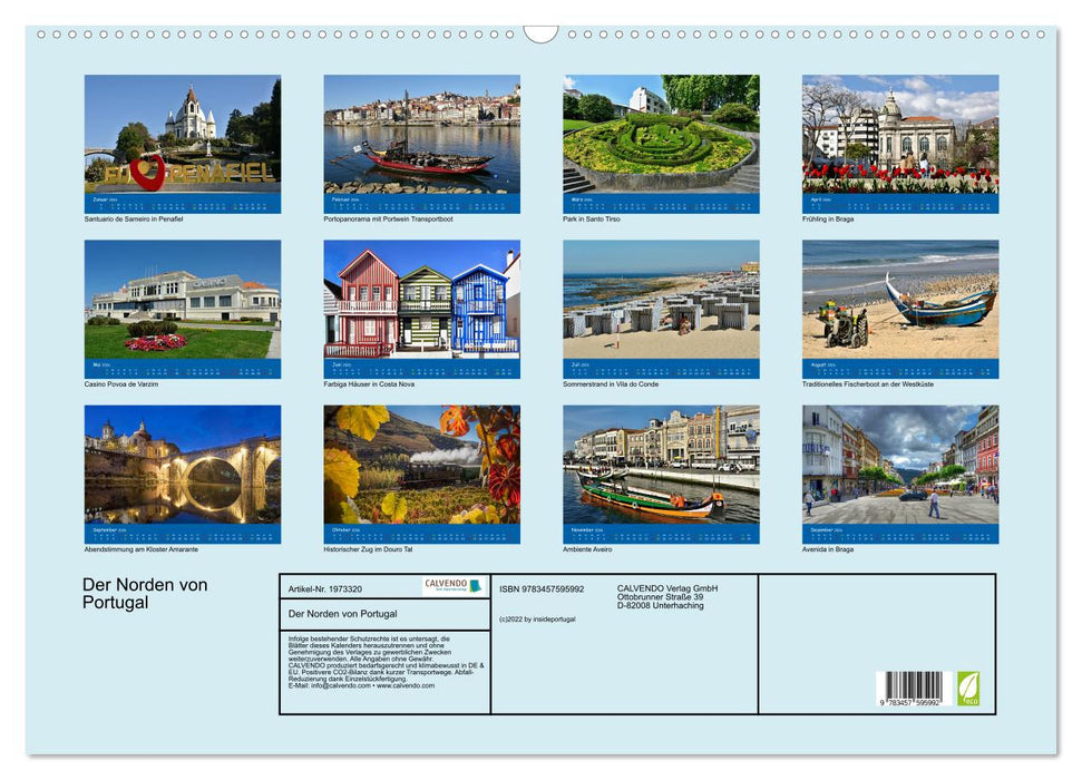 Der Norden von Portugal (CALVENDO Wandkalender 2026)