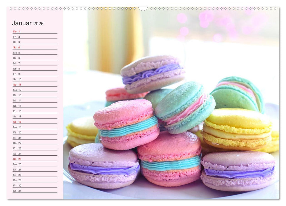 Für alle Naschkatzen! Süße Desserts und bunte Leckereien für das ganze Jahr! (CALVENDO Wandkalender 2026)