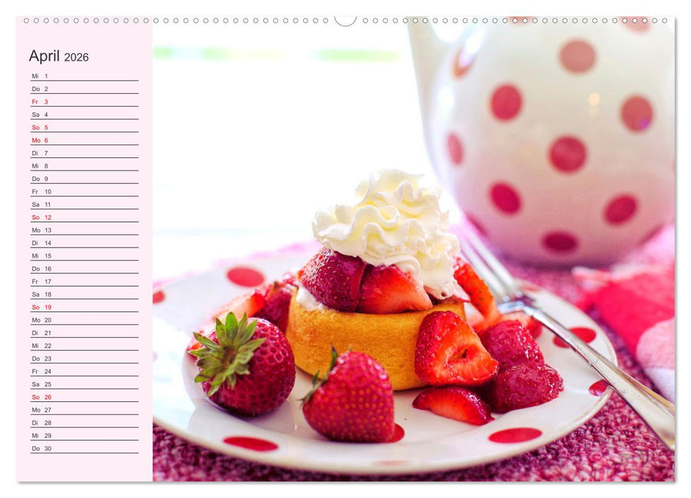 Für alle Naschkatzen! Süße Desserts und bunte Leckereien für das ganze Jahr! (CALVENDO Wandkalender 2026)