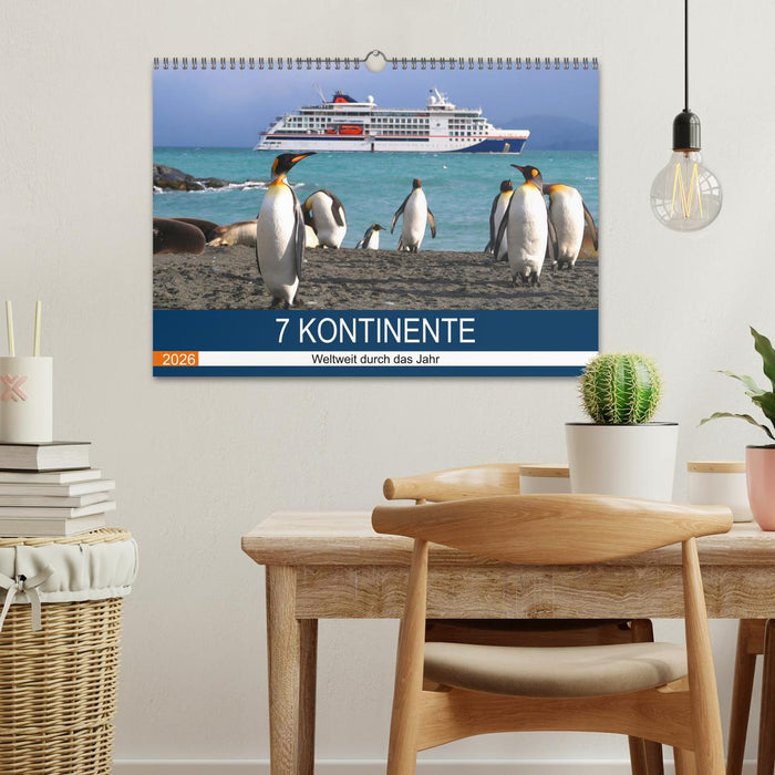 7 Kontinente - Weltweit durch das Jahr (CALVENDO Wandkalender 2026)
