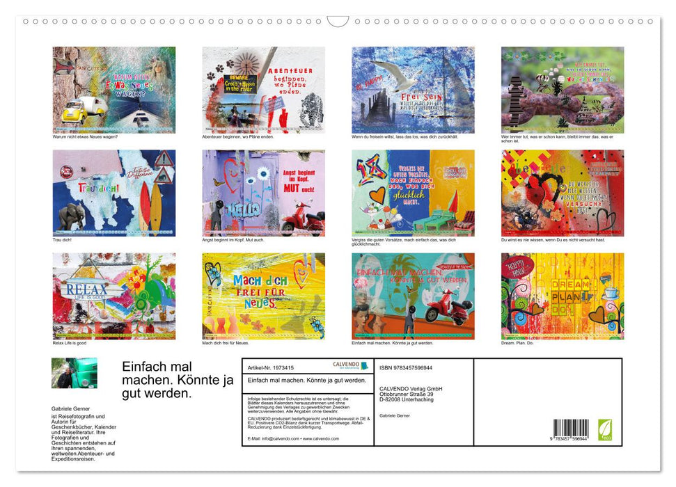 Einfach mal machen. Könnte ja gut werden. (CALVENDO Wandkalender 2026)