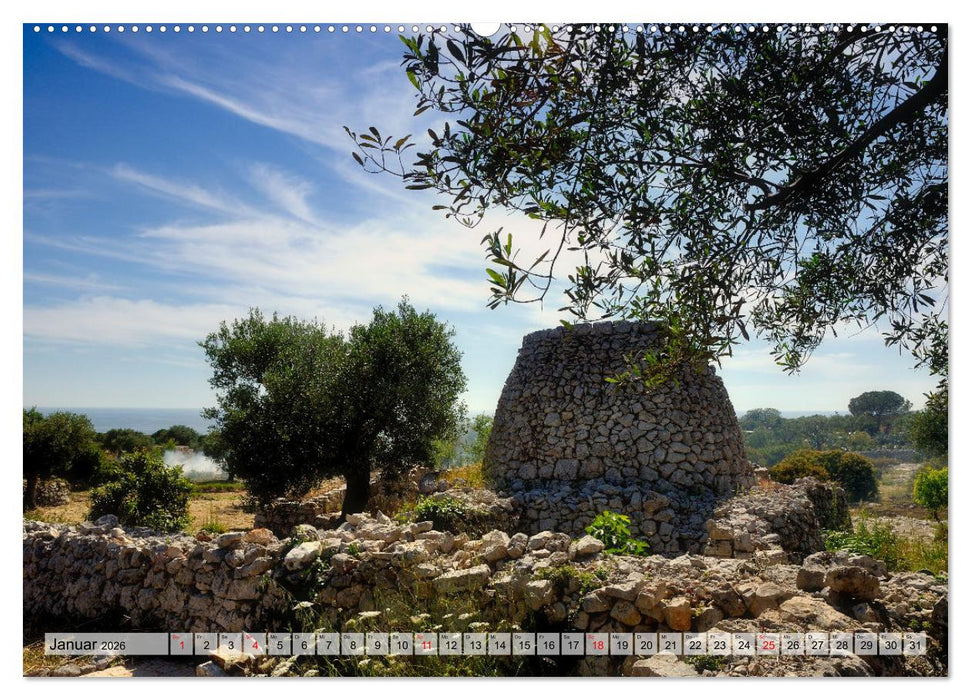 il Salento Kulturlandschaft zwischen zwei Meeren (CALVENDO Wandkalender 2026)