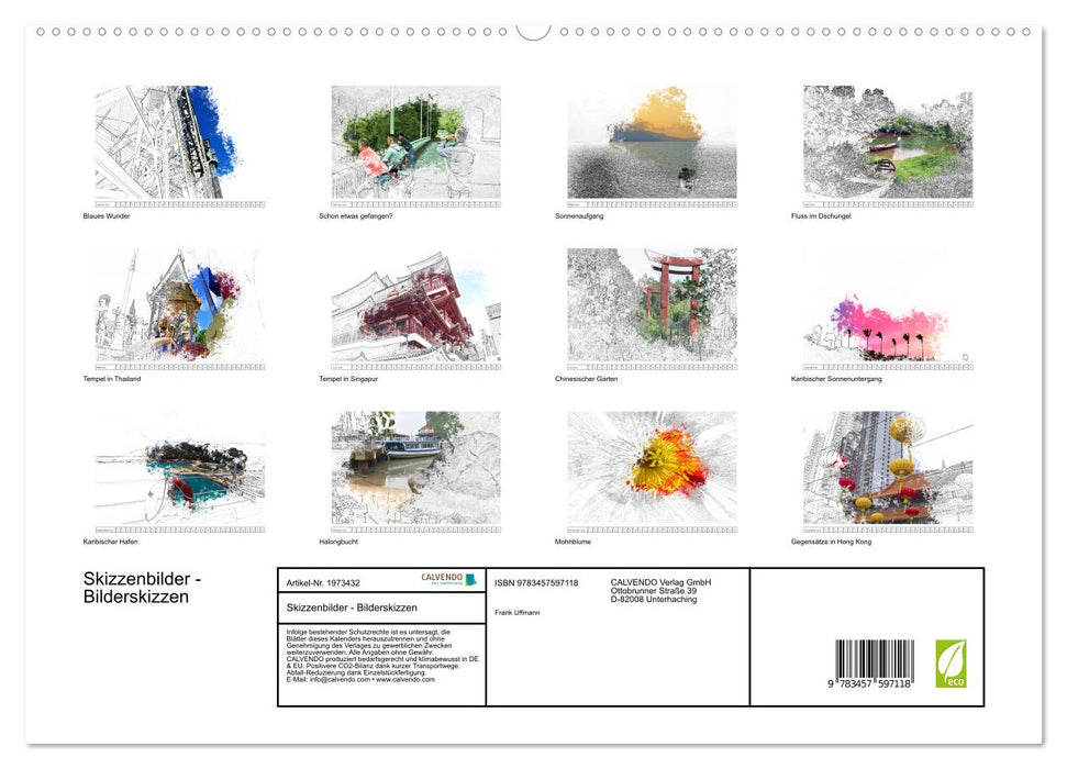 Skizzenbilder - Bilderskizzen (CALVENDO Wandkalender 2026)