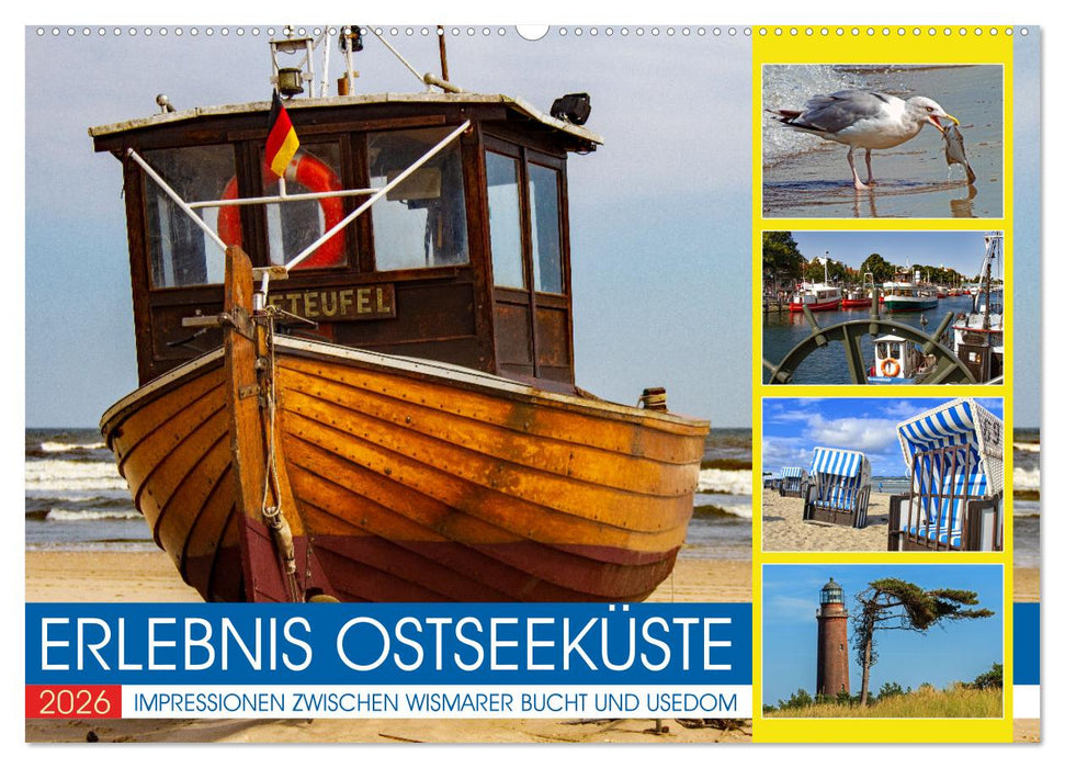 Erlebnis Ostseeküste - zwischen Wismarer Bucht und Usedom (CALVENDO Wandkalender 2026)
