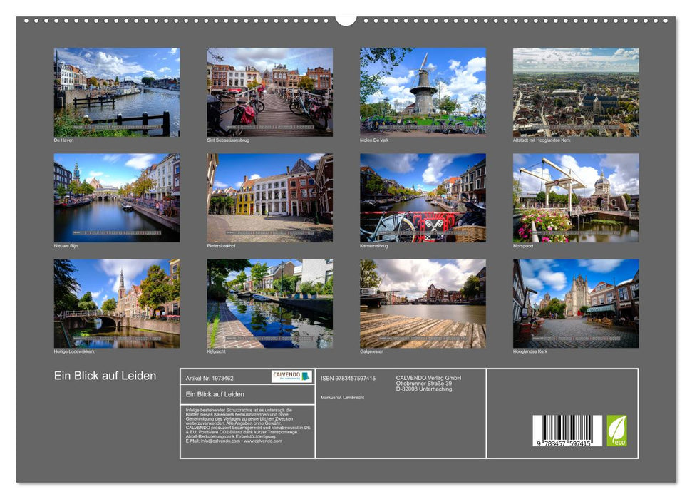 Ein Blick auf Leiden (CALVENDO Wandkalender 2026)