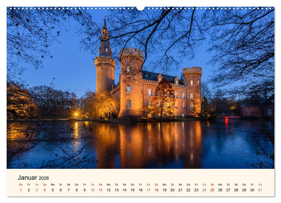 Schlösser und Burgen in NRW (CALVENDO Wandkalender 2026)