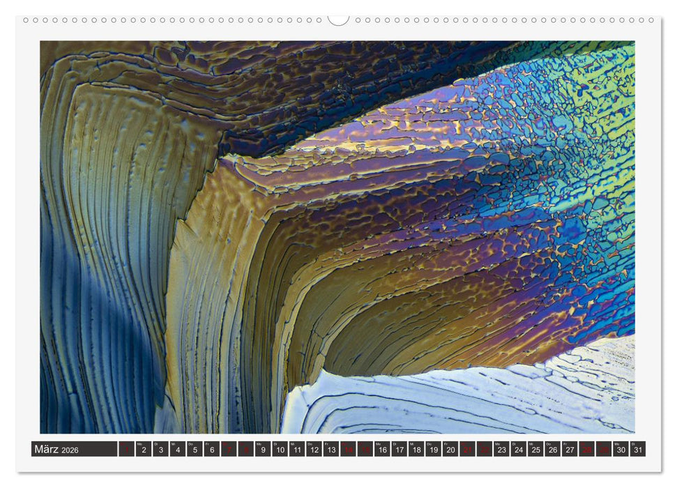 Farbenfrohe Mikrokristalle (CALVENDO Wandkalender 2026)