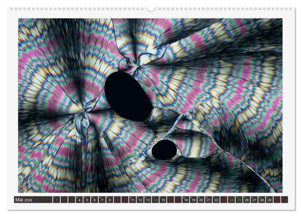 Farbenfrohe Mikrokristalle (CALVENDO Wandkalender 2026)