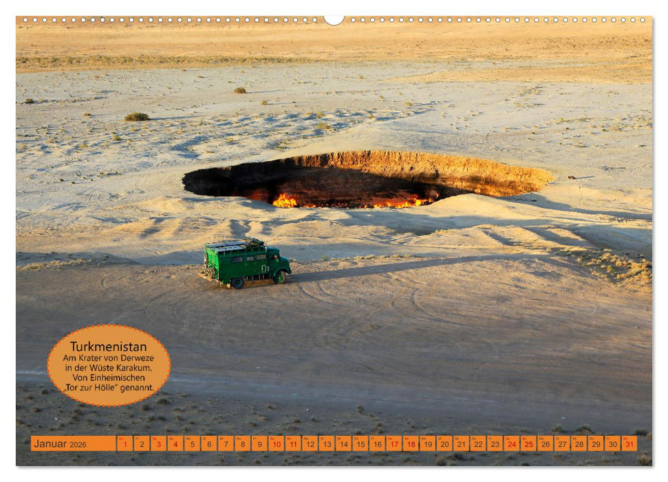 Mit dem Allradcamper durch Asien (CALVENDO Wandkalender 2026)