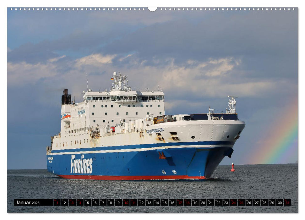 Shipspotting Travemünde (CALVENDO Wandkalender 2026)