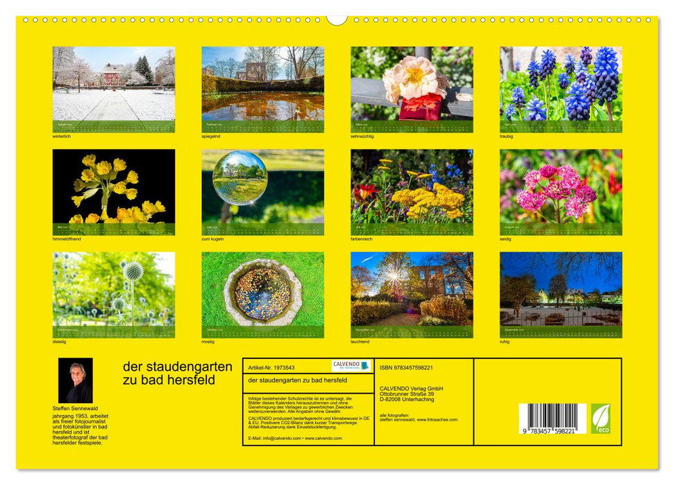 der staudengarten zu bad hersfeld (CALVENDO Premium Wandkalender 2026)