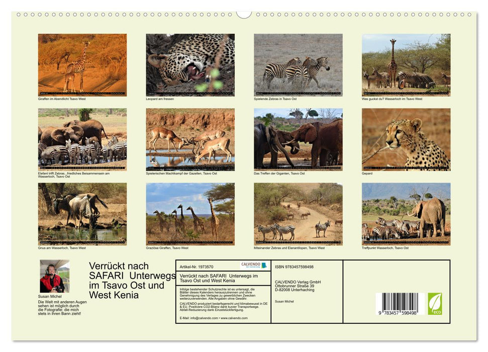 Verrückt nach SAFARI Unterwegs im Tsavo Ost und West Kenia (CALVENDO Premium Wandkalender 2026)