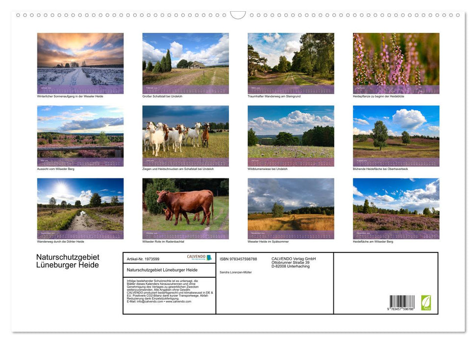 Naturschutzgebiet Lüneburger Heide (CALVENDO Wandkalender 2026)