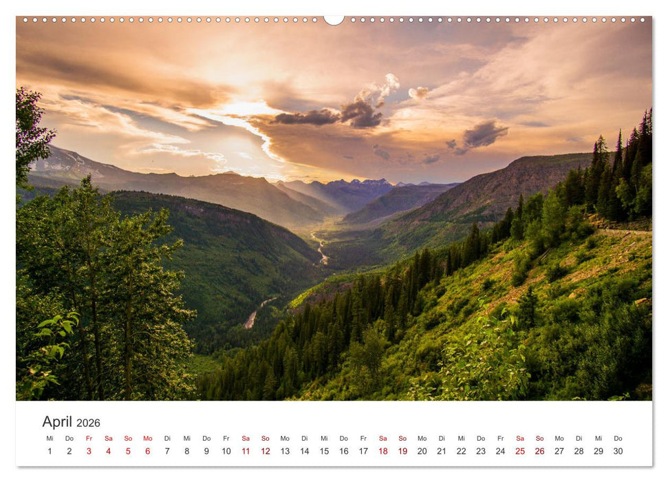 Glacier Nationalpark - Eine Reise in den bezaubernden Nationalpark. (CALVENDO Wandkalender 2026)
