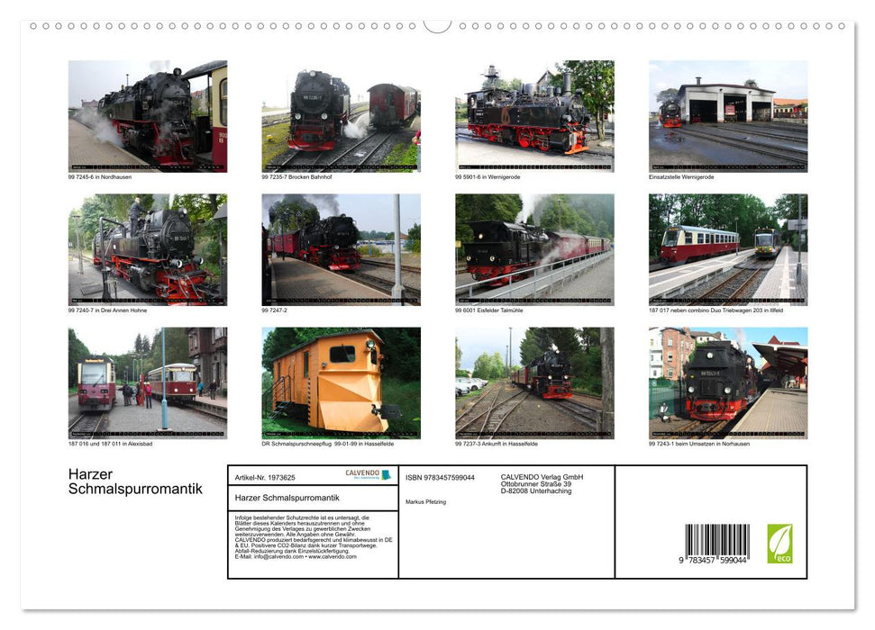 Harzer Schmalspurromantik (CALVENDO Wandkalender 2026)
