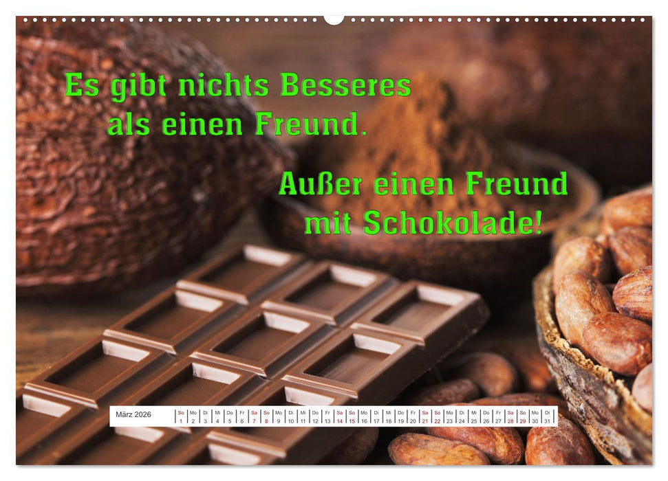 Schokoladen-Poesie (CALVENDO Wandkalender 2026)