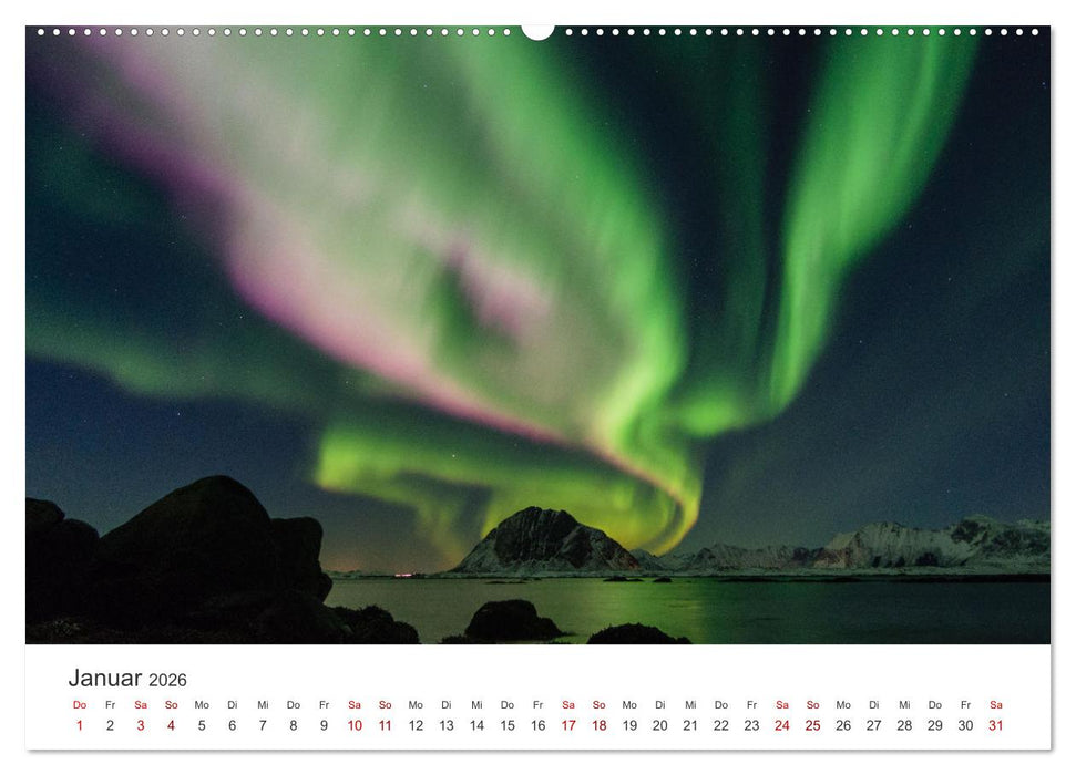 Polarlichter - Die bewundernswerten Lichter am Himmel. (CALVENDO Wandkalender 2026)