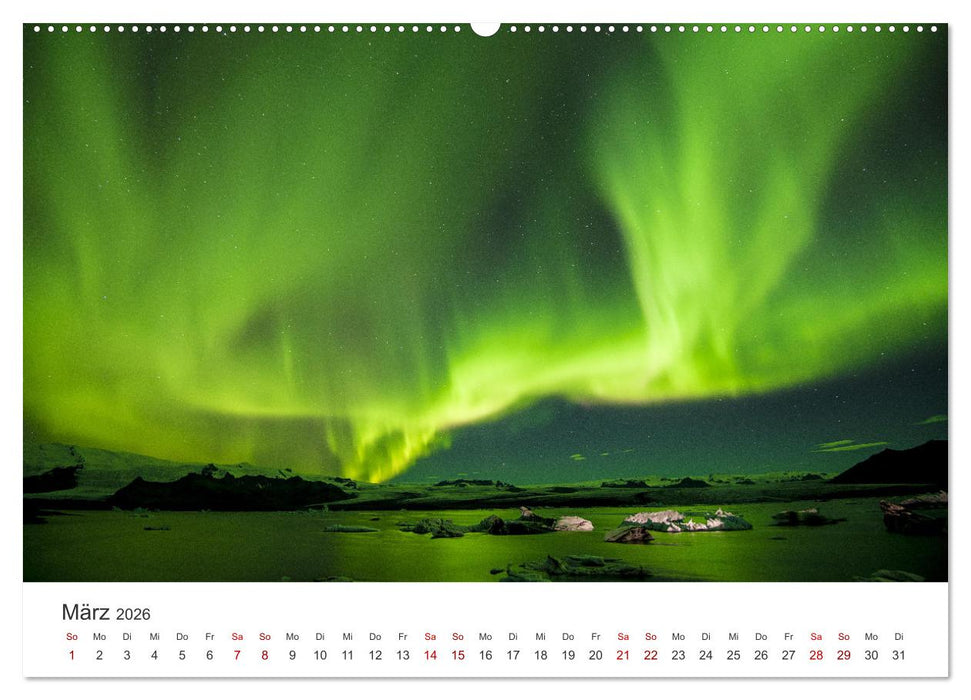 Polarlichter - Die bewundernswerten Lichter am Himmel. (CALVENDO Wandkalender 2026)
